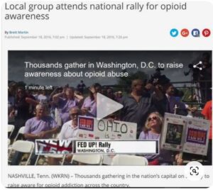 Local groups national rally for opioid awareness.